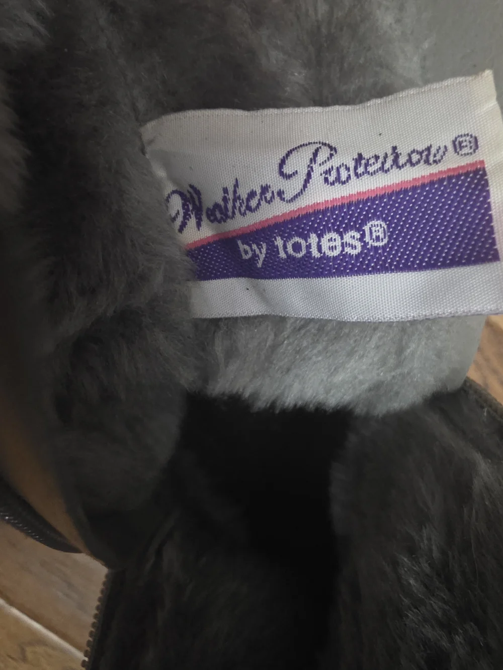 totes Gray Suede Faux-Fur Lined Winter Boots